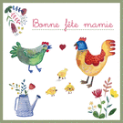 Poules joyeuses pour célébrer ma mamie